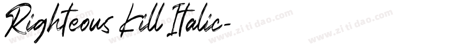 Righteous Kill Italic字体转换